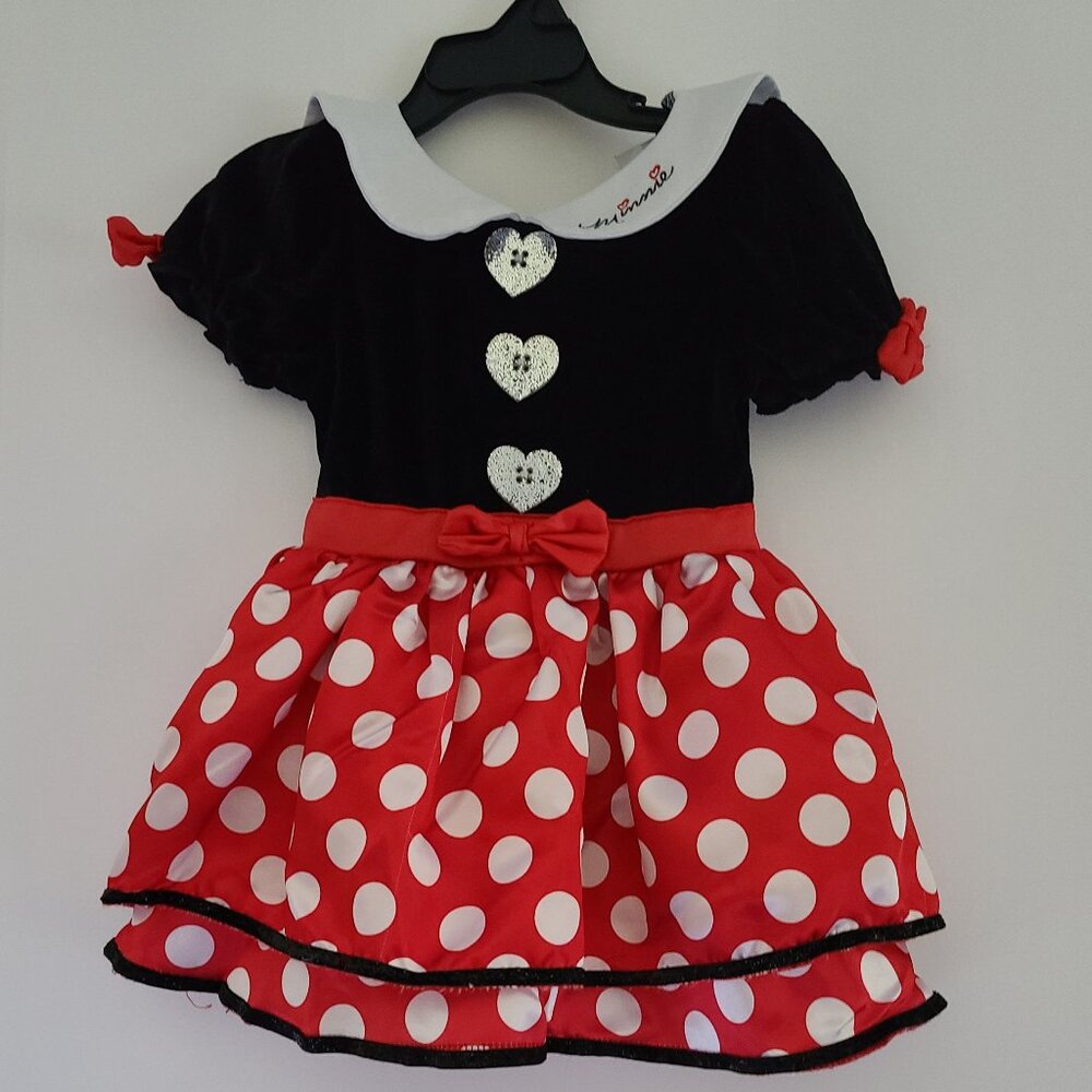 BABY DISNEY MINNIE MOUSE DRESS COSTUME - POLKA DOT- SIZE 12- 18 MONTHS - Picture 5 of 11